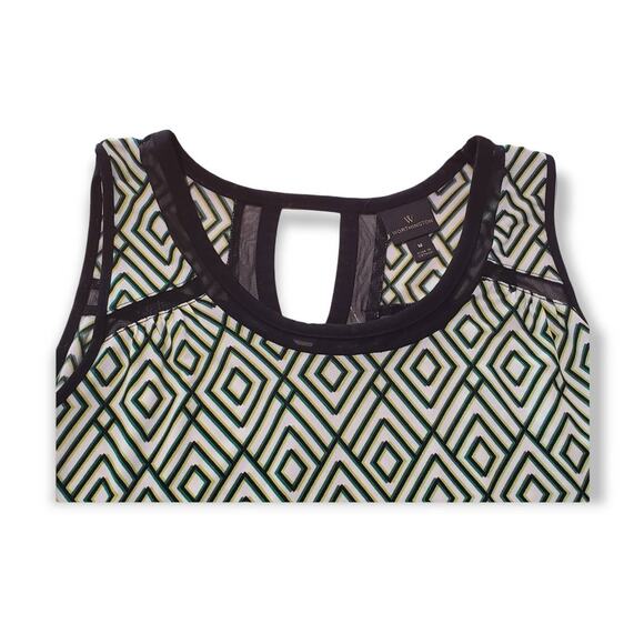 Worthington Green & Black Short Sleeved Tank Top - Size Medium - Picture 5 of 5